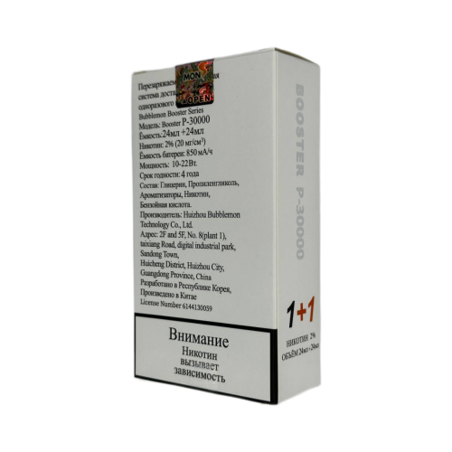 BUBBLE MON BOOSTER DUBLE 30000 Ананас кокос / клюква виноград 2%