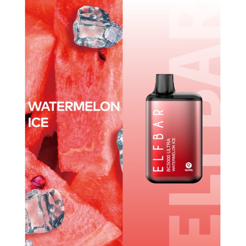 Электронная сигарета Эльф Бар 5000 затяжек Арбуз Лёд (Elf Bar BC5000 Watermelon Ice)