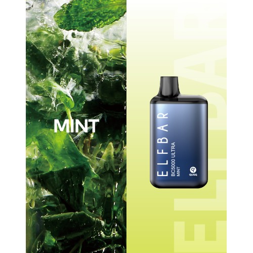 Электронная сигарета Эльф Бар 5000 затяжек Мята (Elf Bar BC5000 Mint)