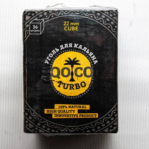 Уголь для кальяна кокосовый Qoco Turbo (36 куб)