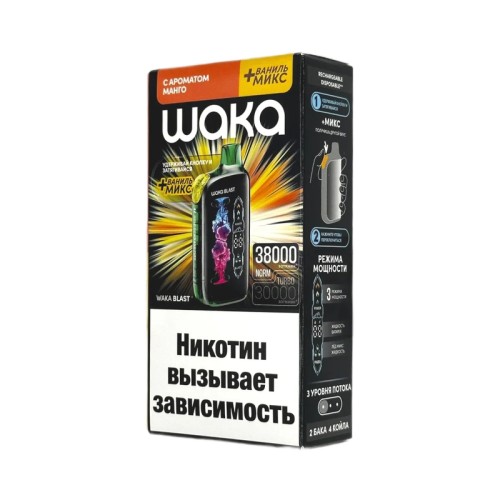 WAKA BLAST 38000 Hard - Манго + ваниль микс